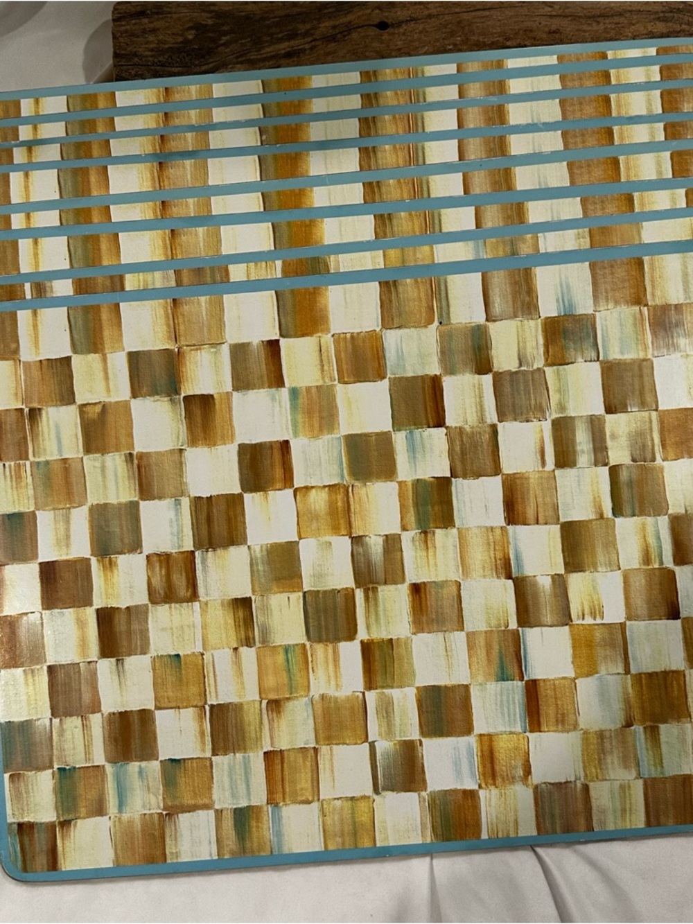 MacKenzie-Childs Parchment Check Cork-Back Placemats